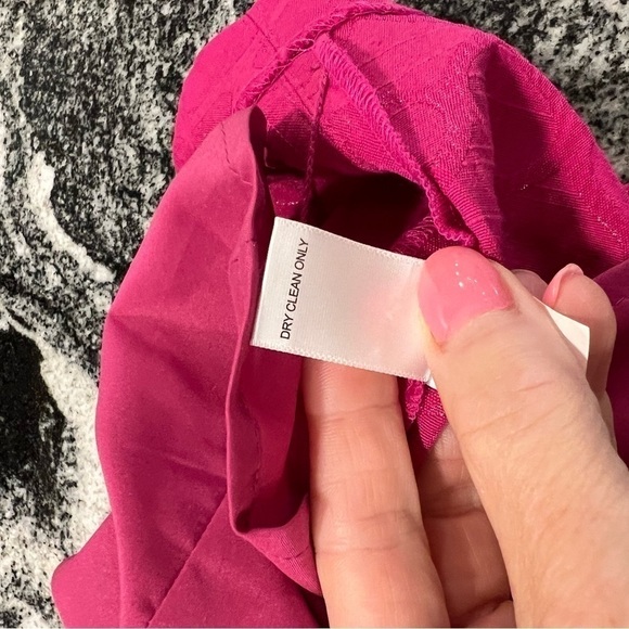 BANANA REPUBLIC raspberry pink textured short cotton skirt - Picture 5 of 16